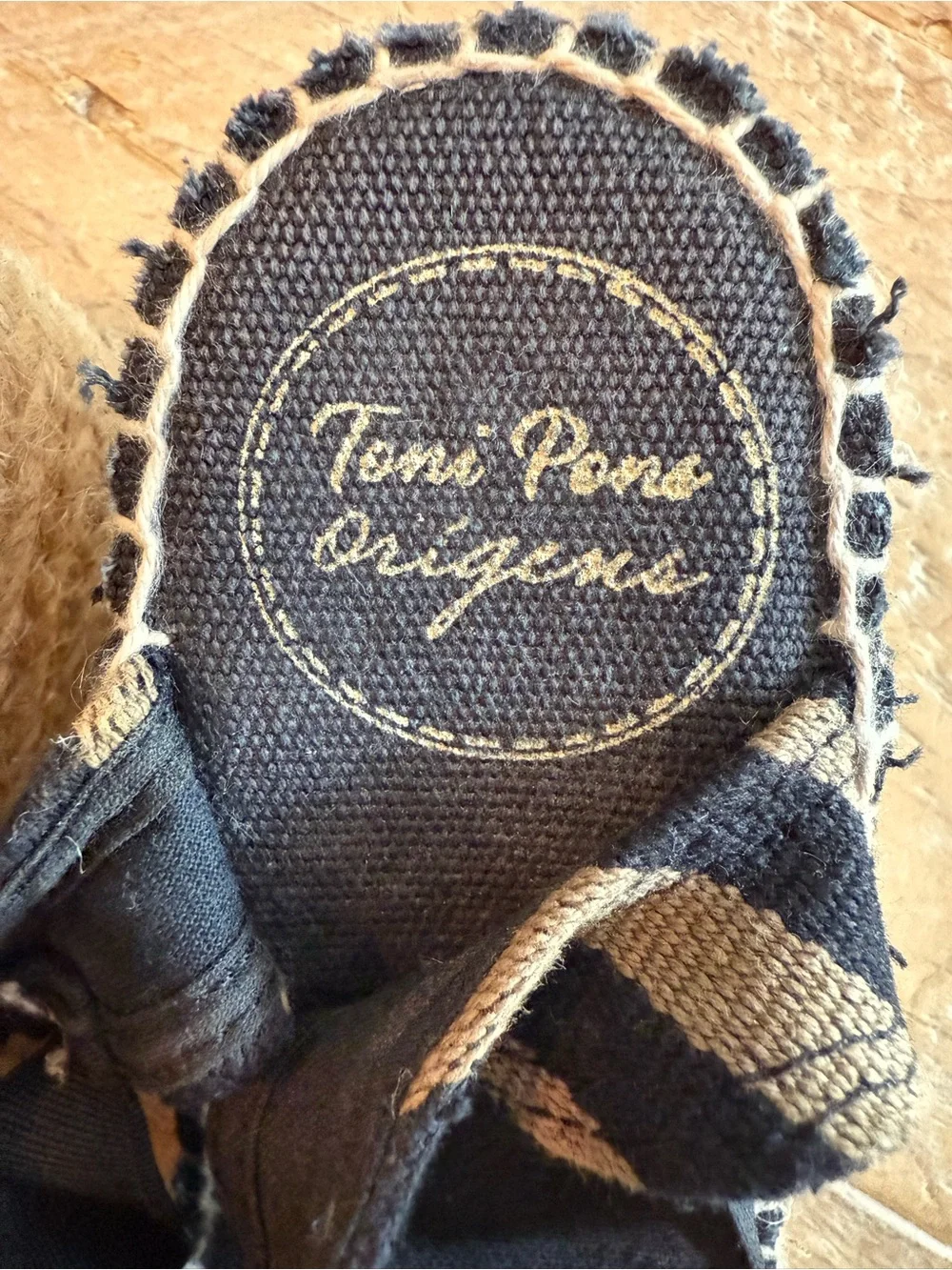 Toni Pons Women’s Striped Espadrille Wedge Sandals - Black & Brown 37 US 6
